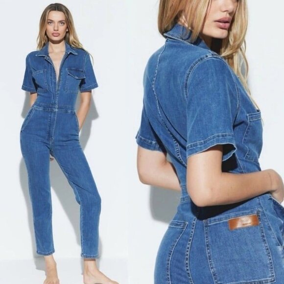 Rivet Utility Pants - Rivet Utility Rebel Jumpsuit Zipper Snap Close Ankle Short Sleeve Women’s XS